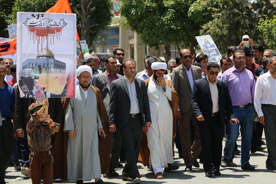 فرماندار داراب در راهپیمایی روز قدس در شهر جنت: دنیای استکبار تلاش می کنند تا بین دولت های اسلامی اختلاف بیاندازند