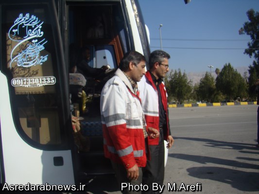بازگشت تیم درمانی جمعیت هلال احمر داراب پس از خدمات رسانی به زائرین اربعین حسینی